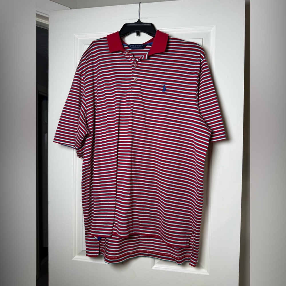 Polo Golf Ralph Lauren 100% Puma Cotton Polo Striped Shirt